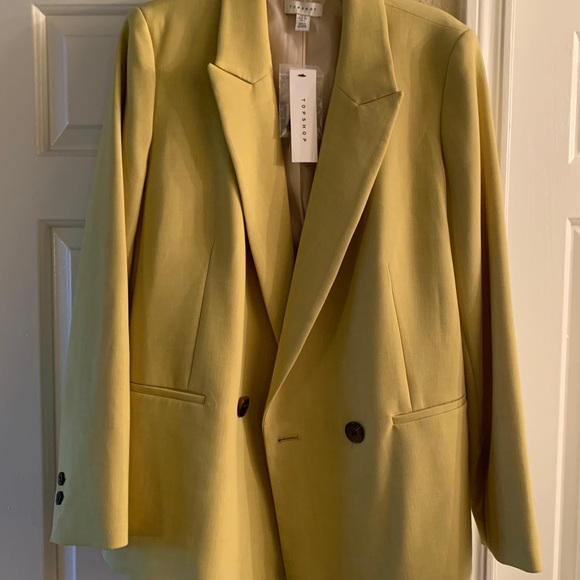 Topshop lime green suit jacket NWT - Picture 3 of 4